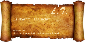 Linhart Tivadar névjegykártya